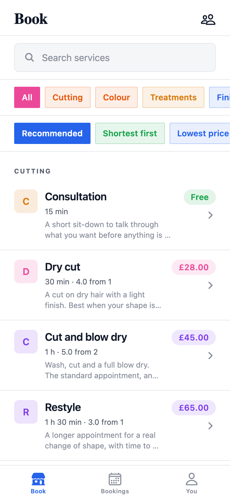 Appointments template