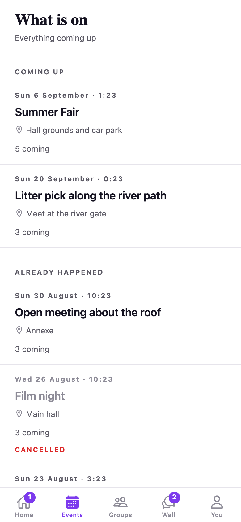 Events