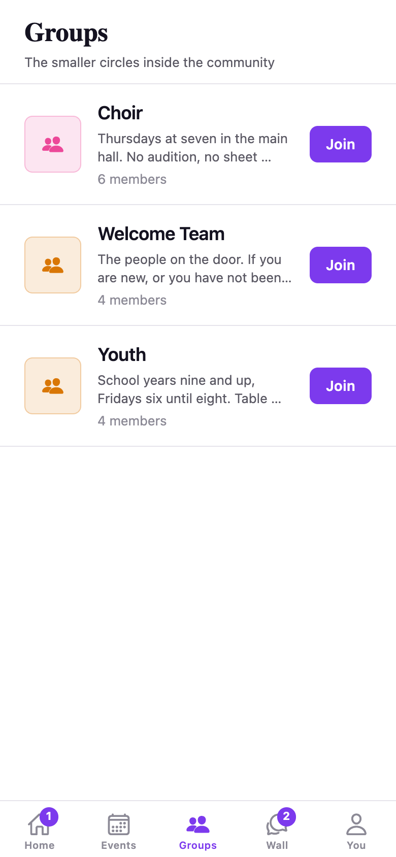 Groups