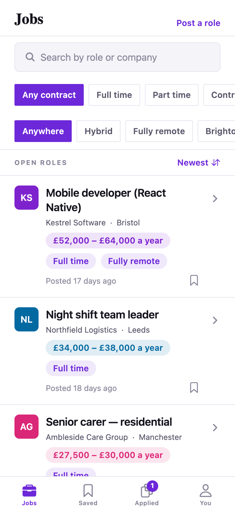Job Board template