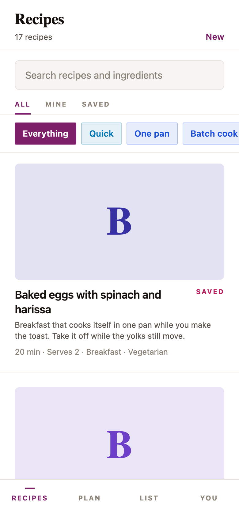 Recipes & Meal Planner template