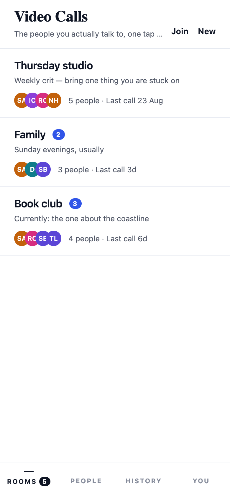 Video Calls template